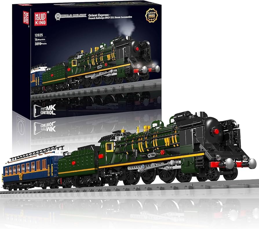 Amazon | Mould King 12025 列車組み立ておもちゃ 蒸気機関車